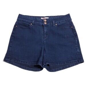 LEI High Rise Tatum Denim Stretch Jean Shorts 11 Juniors Dark Wash Indigo
